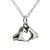 Tiny Hands with Heart Gesture Charm Necklace - Sterling Silver Tiny Hands with Heart Gesture Charm Necklace - Sterling Silver