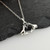 Tiny Hands with Heart Gesture Charm Necklace - Sterling Silver Tiny Hands with Heart Gesture Charm Necklace - Sterling Silver
