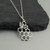 Honey Bee on a Honeycomb Necklace - Sterling Silver