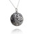 Textured Full Moon Necklace - Sterling Silver Textured Full Moon Necklace - Sterling Silver