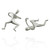 Climbing Man Ear Cuff Earrings - Sterling Silver