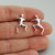 Climbing Man Ear Cuff Earrings - Sterling Silver
