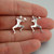 Climbing Man Ear Cuff Earrings - Sterling Silver