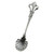 Fleur de lis Handle Salt or Mustard Spoon with Scalloped Bowl - Sterling Silver Fleur de lis Handle Salt or Mustard Spoon with Scalloped Bowl - Sterling Silver