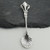 Fleur de lis Handle Salt or Mustard Spoon with Scalloped Bowl - Sterling Silver Fleur de lis Handle Salt or Mustard Spoon with Scalloped Bowl - Sterling Silver