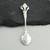 Fleur de lis Handle Salt or Mustard Spoon with Scalloped Bowl - Sterling Silver Fleur de lis Handle Salt or Mustard Spoon with Scalloped Bowl - Sterling Silver