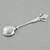 Fleur de lis Handle Salt or Mustard Spoon with Scalloped Bowl - Sterling Silver Fleur de lis Handle Salt or Mustard Spoon with Scalloped Bowl - Sterling Silver