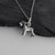 Small 3D Schnauzer Dog Charm Necklace - Sterling Silver