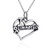 I Love Gymnastics Heart Necklace - Sterling Silver