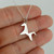 Origami Horse Charm Necklace - Sterling Silver