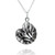 Frog on Lily Pad Charm Necklace Sterling Silver