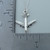 3D Jet Airplane Charm Necklace - Sterling Silver