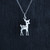 Fawn Baby Deer Silhouette Charm Necklace, Sterling Silver