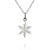 Tiny Snowflake Charm Necklace Sterling Silver