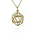 3D Wire Icosahedron Necklace - 24k Gold Plated Sterling Silver