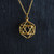 3D Wire Icosahedron Necklace - 24k Gold Plated Sterling Silver