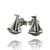 Sailboat Stud Earrings, 925 Sterling Silver