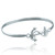 Anchor Bangle Bracelet w/ Latch, Sterling Silver