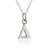 Greek Alphabet Letter Delta Charm Necklace - Sterling Silver