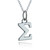 Greek Alphabet Letter Sigma Charm Necklace - Sterling Silver