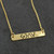 God is Greater Than The Highs and Lows Gold Plate Bar Necklace Stainless Steel
