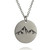 Mountain Range Circle Pendant Stainless Steel Mountain Range Circle Pendant Stainless Steel