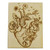 Floral Anatomical Heart Wood Magnet Basswood 2" x 1.5"