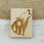 Howling Wolf with Moon Wood Magnet Basswood 2" x 1.5"