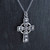 Celtic Cross with Circle Necklace, Sterling Silver Celtic Cross with Circle Necklace, Sterling Silver