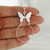 Butterfly Charm Holder Pendant Necklace, Sterling Silver Butterfly Charm Holder Pendant Necklace, Sterling Silver