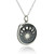 Ouroboros Snake Charm Necklace w/ Moon Phases, Sterling Silver Ouroboros Snake Charm Necklace w/ Moon Phases, Sterling Silver