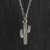 Small Saguaro Cactus Charm Necklace, Sterling Silver Small Saguaro Cactus Charm Necklace, Sterling Silver