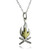Campfire Charm Necklace w/ Bronze Flames, Sterling Silver
