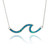 Ocean Wave Necklace w/ Lab Opal, Sterling Silver Ocean Wave Necklace w/ Lab Opal, Sterling Silver