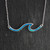 Ocean Wave Necklace w/ Lab Opal, Sterling Silver Ocean Wave Necklace w/ Lab Opal, Sterling Silver