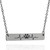 Paw Print Heartbeat Bar Necklace, Stainless Steel