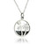 Tropical Island Charm Necklace w/Palm Trees and Sun, Sterling Silver