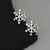 Snowflake Stud Earrings, Sterling Silver