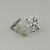 Snowflake Stud Earrings, Sterling Silver