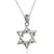 Jewish Star of David Pendant Necklace, Sterling Silver