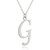 Script Letter G Charm Necklace, Sterling Silver