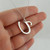 Script Letter U Charm Necklace, Sterling Silver