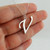 Script Letter V Charm Necklace, Sterling Silver