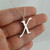 Script Letter X Charm Necklace, Sterling Silver