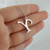 Script Letter Y Charm Necklace, Sterling Silver