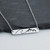 Ocean Wave Mountain Range Bar Necklace, Stainless Steel