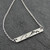 Ocean Wave Mountain Range Bar Necklace, Stainless Steel