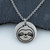 Sloth Face Engraved Necklace, Round Stainless Steel Sloth Face Engraved Necklace, Round Stainless Steel