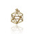 Icosahedron Geometric Cage Charm, Natural Bronze