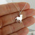 Small Labrador Dog Charm Necklace, Sterling Silver